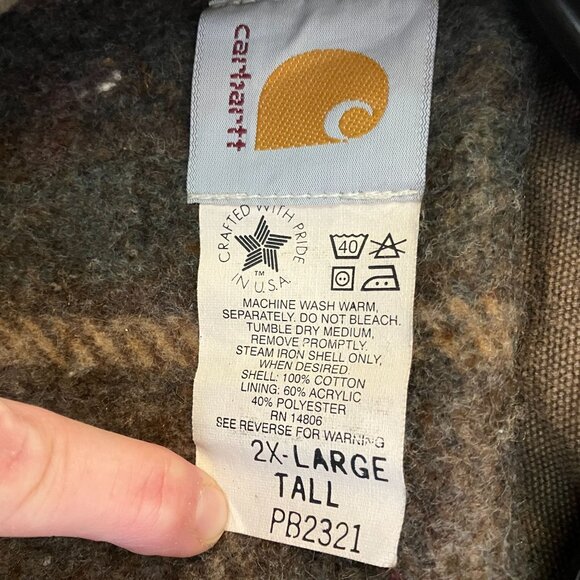 Carhartt Mens Vintage PB2321 Blanket Lined Canvas Jacket 2XL Tall Beige FA EXC - Picture 5 of 11